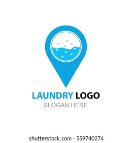 Abstract laundry logo - point shape