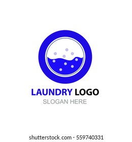 Abstract laundry logo - round shape