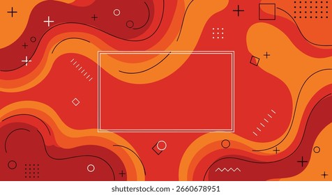 Padrão de fluxo de lava abstrato com acentos geométricos para projetos de design digital dinâmico