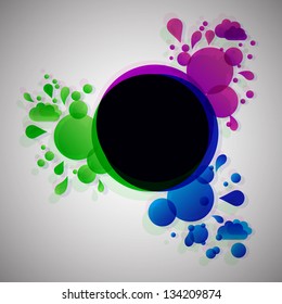 Abstract lava with radial background, vector illustration
