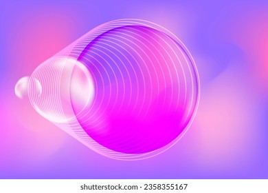 Abstract lavender background with futuristic fluid circles, perfect for science presentations, modern posters, trendy beauty banners