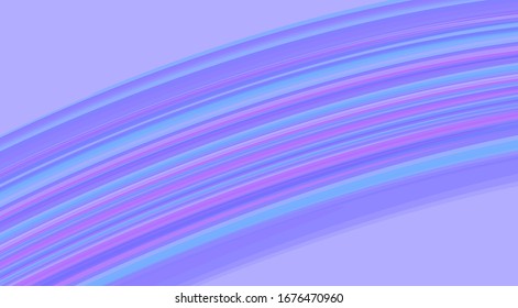 Abstract lavender blue color background with lilac and slate blue curved stripes. Striped vector graphic wallpaper