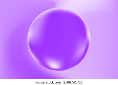 Abstract lavender color, futuristic blurry gradient texture. Elegant fluid glowing 3D violet, purple bubble, geometric technology background for product presentation, infographics, web banner.