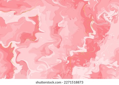 Abstract lavender liquid marble or watercolor background with glitter foil textured stripes. Vector illustration design template for wedding invitation.