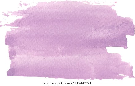 Abstract lavender purple brush stroke area watercolor hand painting banner for decoration