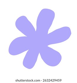 Forma de lavanda Abstractas que se asemeja a una flor o salpicadura con pétalos redondeados irregulares