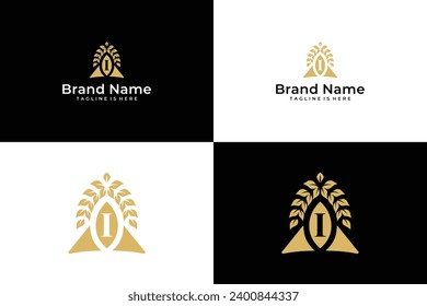 abstract law letter I vector logo