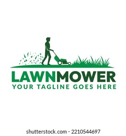 Abstract LAWN MOWER logo design template