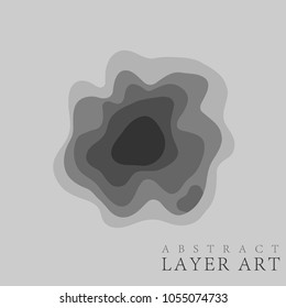 Abstract Layer Art with paper cut shapes. Vector design layout for business presentations flyers posters and invitations