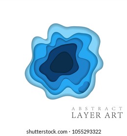 Abstract Layer Art with paper cut shapes. Vector design layout for business presentations, flyers, posters and invitations