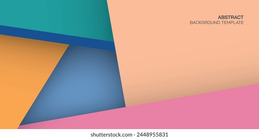 Abstract layer of colorful geometric shape vector illustration background.