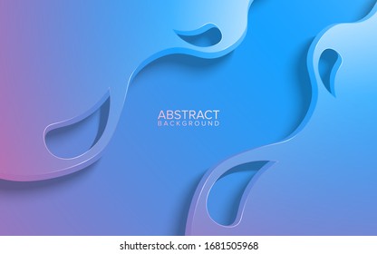 Abstract layer with gradient blue and pink color background