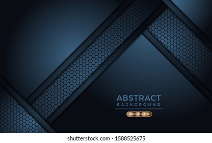 Capa abstracta azul oscuro de fondo claro. Vector de ilustración