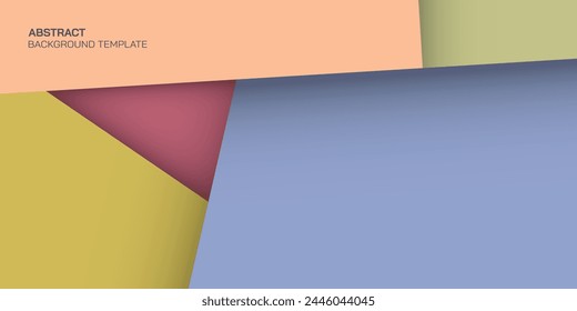 Abstract layer of pastel geometric shape retro style vector illustration background.