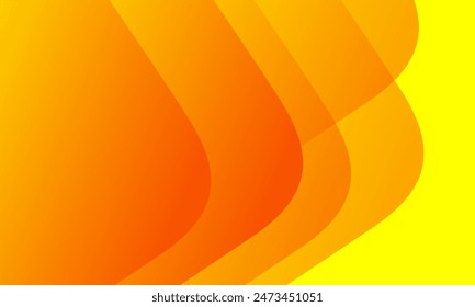 abstract layered arch background, yellow orange gradient curved, vector design. template for poster, banner, brochure, flyer, card, backdrop, wallpaper, website
