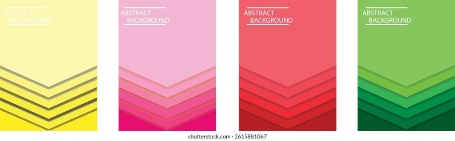 Abstract Layered Chevron Backgrounds, Vector Illustration