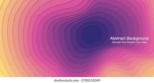 Vetor de fundo de contorno em camadas abstrato com gradiente suave e linhas de estilo topográfico, criando profundidade e movimento fluido. Ideal para folha de rosto moderna, site de banner e arte digital.