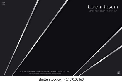 Abstract layered dark carbon vector background. Design for web page and  presentation