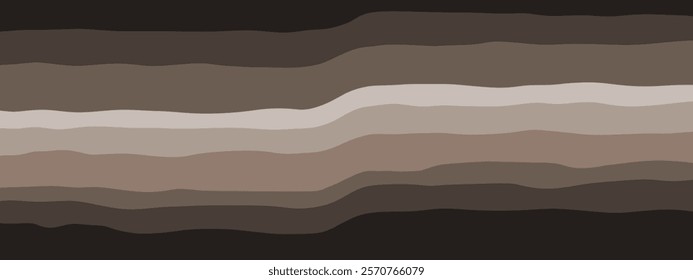 Abstract Layered Design in Earth Tones. Brown soils layers