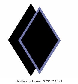 Abstract Layered Diamond Shape Icon Minimal Vector