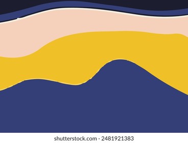 Abstract Layered Hills Vector illustration