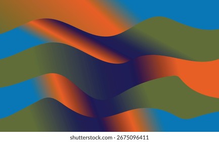 Fondo de papel en capas Abstractas con ondas superpuestas suaves Los patrones ondulados coloridos crean un fondo vibrante y abstracto con Gradientes suaves.