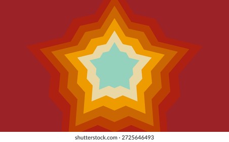 Fondo de corte de papel en capas abstracto con forma de estrella