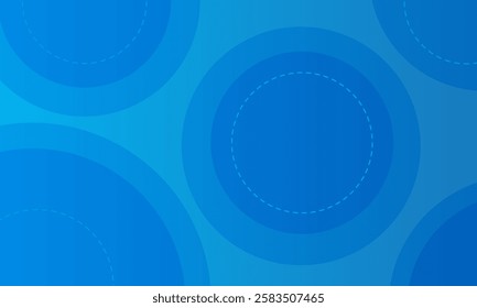 Abstract layered round blue background. Vector illustration
