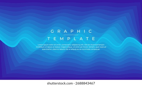 Abstract Layered Wave Background with Blue Gradient