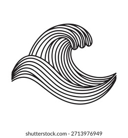 "Linhas de onda em camadas abstratas simbolizando ritmo, sinal ou dados."