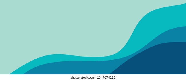 Plantilla de diseño de Anuncio oceánico en capas Abstractas