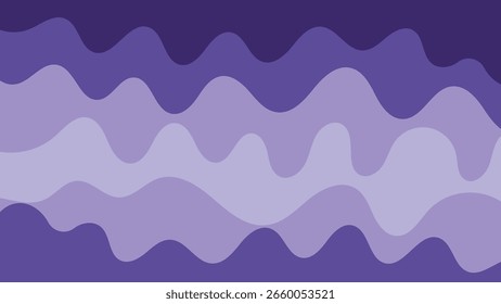 Las ondas Abstractas en capas de tonos rosa, púrpura y violeta crean un diseño suave, moderno y fluido.