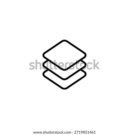 Abstract Layers Icon – Minimal Stacked Shapes Outline Vector
Clean vector icon showing abstract stacked shapes in a layered format. Designed with minimal outline, thin 2.4px stroke, rounded corners, and white background. Suitable for UI, structure, and organization themes.
