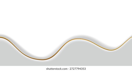 Abstrakte Schichten, Hintergrund aus Papierschnitzerei. Papierkunst Stil der Natur Konzept Design. Wellenförmige Schicht aus weißem Papier, die Schatten auf dem Hintergrund wirft. Vektorgrafik