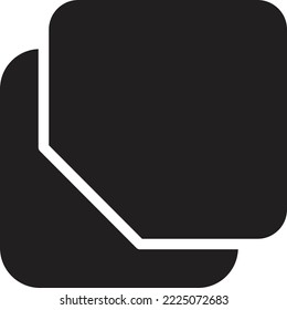 Abstract layers square logo illustration in trendy and minimal style isolated on background
