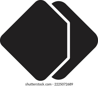 Abstract layers square logo illustration in trendy and minimal style isolated on background