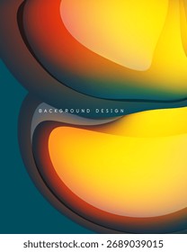 Abstract layers, vibrant colors blend. Smooth gradients create dynamic visual effect. Modern design, perfect backdrop.