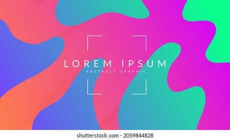 Abstract Layout. 3d Fluid Cover. Horizontal Page. Liquid Pattern. Graphic Design. Pink Digital Background. Neon Landing Page. Cool Business Invitation. Lilac Abstract Layout