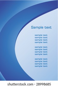 Abstract layout / background - blue wavy design