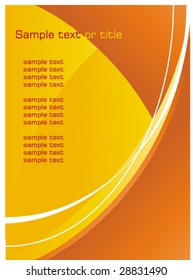 Abstract layout / background - orange wavy design