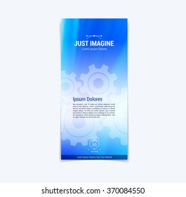 Abstract layout brochure, flyer design, cover or report in A4 with blurred background. Vector Illustration.