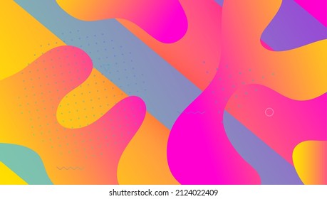 Abstract Layout. Colorful Brochure. Flat Digital Shape. Neon Banner. Vibrant Frame. Purple Graphic Background. Tech Landing Page. Dynamic Shapes. Magenta Abstract Layout