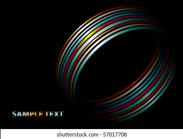 Abstract layout with colorful ring. Vector