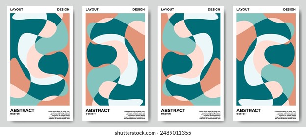 Abstract layout design with modern curve style