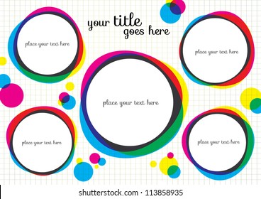 Abstract Layout Design, Round Vector Template