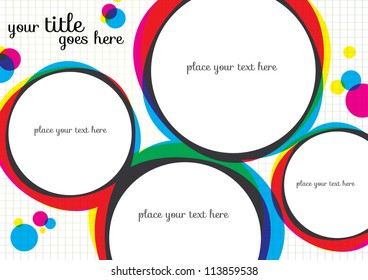 Abstract Layout Design, Round Vector Template
