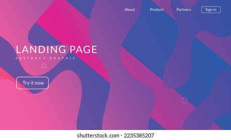 Abstract Layout. Flow Landing Page. Geometric Concept. 3d Fluid Cover. Digital Banner. Purple Hipster Poster. Technology Wallpaper. Plastic Page. Lilac Abstract Layout