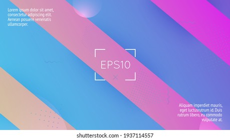 Abstract Layout. Horizontal Invitation. Hipster Frame. Geometric Poster. Pink Vibrant Flyer. Wavy Futuristic Design. Art Landing Page. Gradient Texture. Violet Abstract Layout