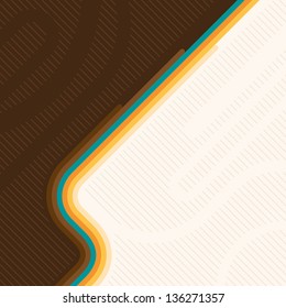 Abstract layout with retro shapes. Vector illustration.