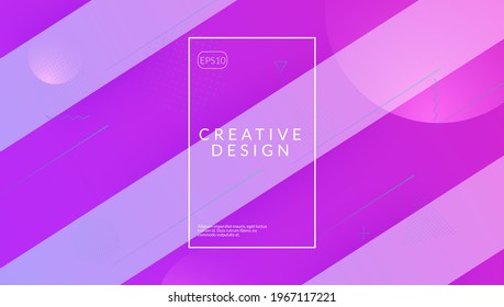 Abstract Layout. Tech Landing Page. Creative Composition. Color Dynamic Design. Purple Vibrant Cover. Rainbow Concept. Gradient Poster. Trendy Paper. Magenta Abstract Layout